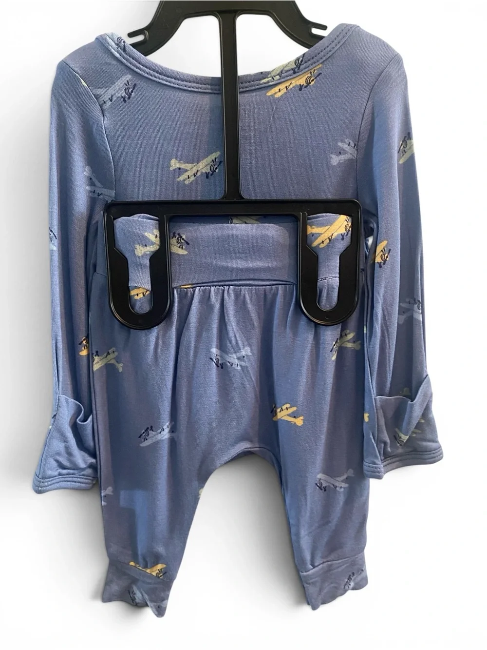 Carter's Blue Airplane Pattern Boy’s Pajama Set with Yellow Accents